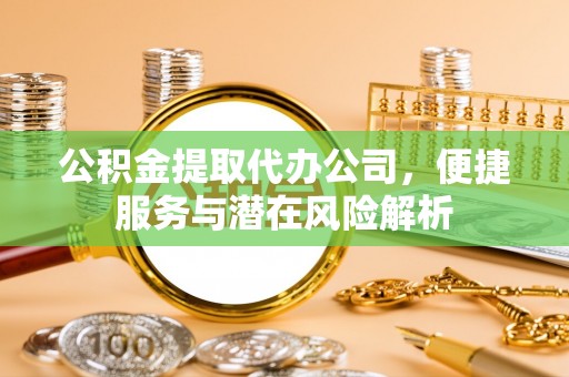 东源公积金提取代办公司，便捷服务与潜在风险解析