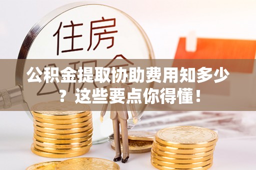 东源公积金提取协助费用知多少？这些要点你得懂！