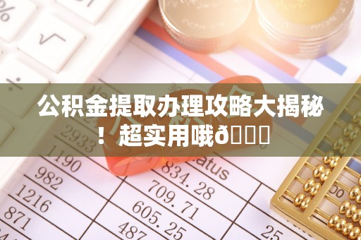 东源公积金提取办理攻略大揭秘！超实用哦😉