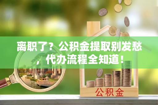 东源离职了？公积金提取别发愁，代办流程全知道！
