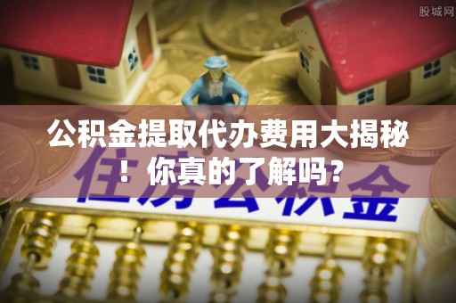 东源公积金提取代办费用大揭秘！你真的了解吗？